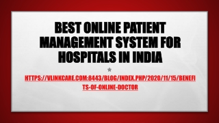Best Online Patient Management System for Hospitals in India