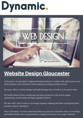 Website Design Gloucester | Dynamic Sales Solution