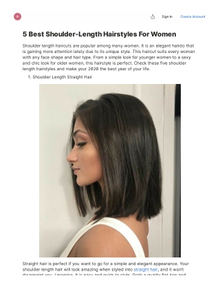 5 Best Shoulder-Length Hairstyles For Women