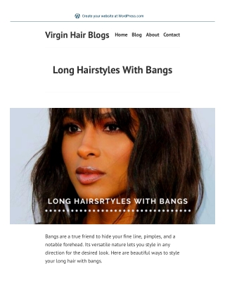 Long Hairstyles With Bangs