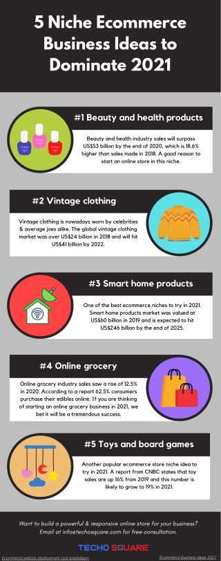 5 niche ecommerce store ideas for 2021 [INFOGRAPHIC]