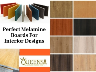 Perfect Melamine Boards For Interior Designs