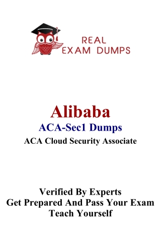 Pass Alibaba Security Exam with ACA-Sec1 Dumps | Realexamdumps.com