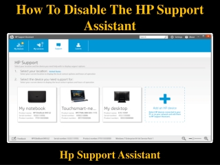 How To Disable The HP Support Assistant