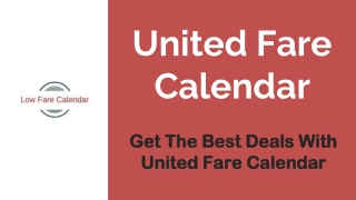 United Fare Calendar