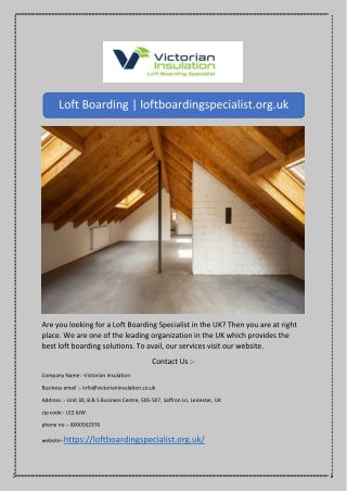 Loft Boarding | loftboardingspecialist.org.uk