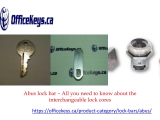 Abus lock bar – All you need to know about the interchangeable lock cores