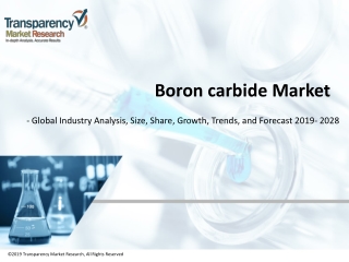Boron carbide Market - Global Industry Analysis, Size, Share, Trends, Growth, and Forecasts, 2019 - 2028
