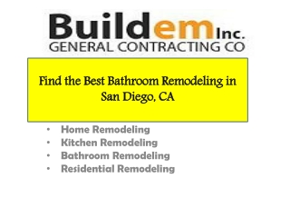 Find the Best Bathroom Remodeling in San Diego, CA