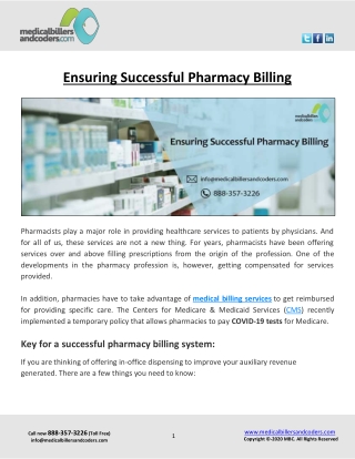 Ensuring Successful Pharmacy Billing