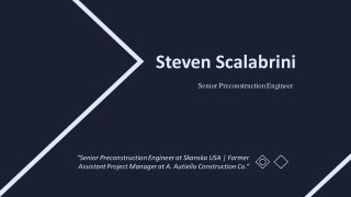 Steven Scalabrini - Provides Consultation in Project Management