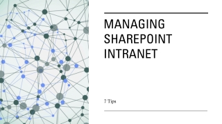 Managing SharePoint Intranet Portal