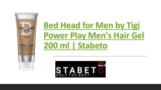 Bed Head for Men by Tigi Power Play Men's Hair Gel 200 ml | Stabeto