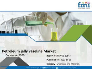 Petroleum jelly vaseline Market to Suffer Slight Decline in 2020, Efforts to Mitigate Coronavirus related Disruptions Ra