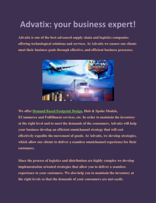 Advatix: your business expert!