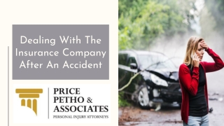 Dealing With The Insurance Company After An Accident