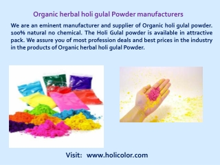 Organic herbal holi gulal Powder manufacturers and suppliers