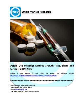 Opioid Use Disorder Market Research and Forecast 2019-2025