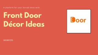 Front Door Décor Ideas