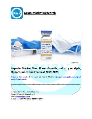 Heparin Market Research and Forecast 2019-2025