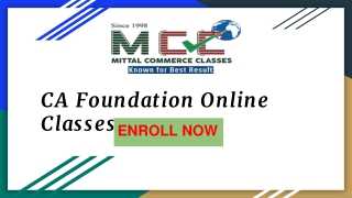 Register Now for CA Foundation Online