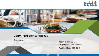 Dairy Ingredients Market: Key Factors Leading to the Growth of the Global Market