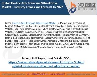 Global Electric Axle Drive and Wheel Drive Market Key Trends, Challenges and Standardization And Competitive Outlook