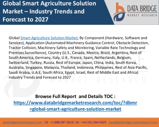 Global Smart Agriculture Solution Market Share Growing Rapidly With Latest Trends, Development, Revenue, Demand