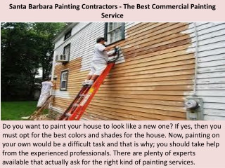 Santa Barbara Painting Contractors - The Best Commercial Painting Service