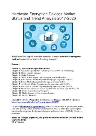 Hardware Encryption Devices Market