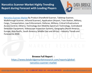 Narcotics Scanner Market Highly Trending Report during Forecast with Leading Players