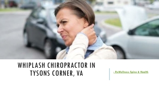 Whiplash Chiropractor In Tysons Corner, VA