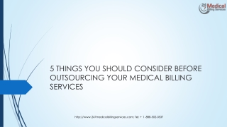 5 THINGS YOU SHOULD CONSIDER BEFORE OUTSOURCING YOUR MEDICAL BILLING SERVICES