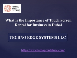 What is the Importance of Touch Screen Rental for Business in Dubai?