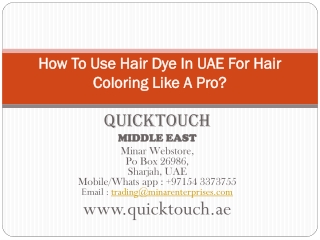 How To Use Hair Dye In UAE For Hair Coloring Like A Pro?