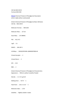 Echemi Chemical Products D-Plenylglycinol Description