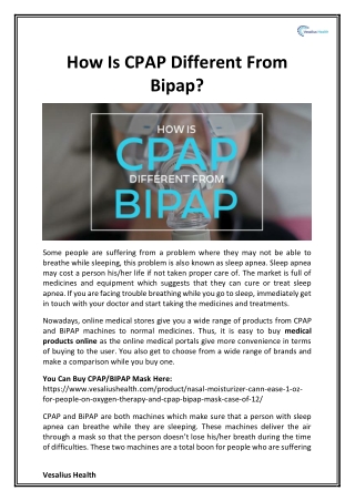 How Is CPAP Different From Bipap?