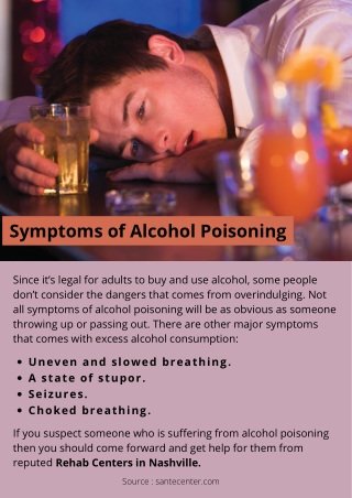 Symptoms of Alcohol Poisoning