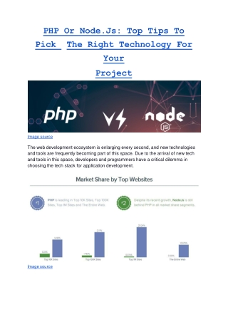 PHP or Node.JS: Which web development framework is better?