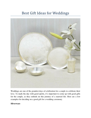 Best Gift Ideas for Weddings