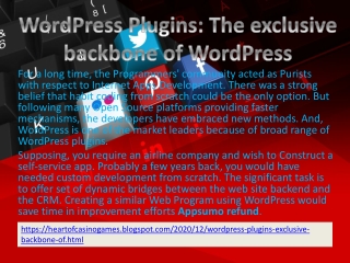 WordPress Plugins: The exclusive backbone of WordPress