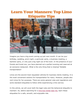 Limo bus rental near me
