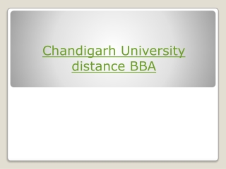 CHANDIGARH UNIVERSITY DISTANCE BBA