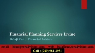 Financial Planning Services Irvine