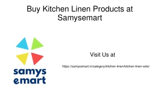 Buy Kitchen Linen Set Products at Samysemart