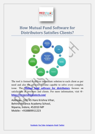 How Mutual Fund Software for Distributors Satisfies Clients?