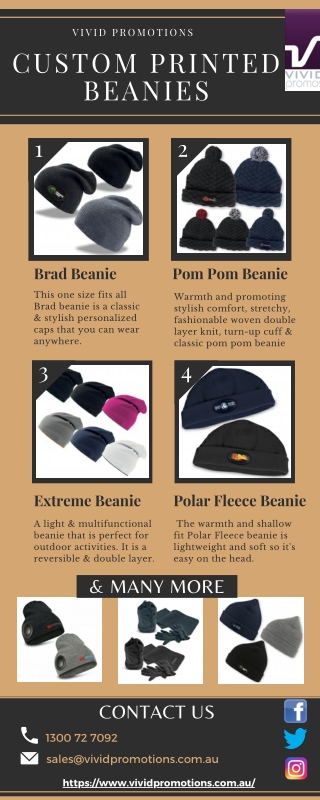 Warmth & Shallow Fit Custom Printed Beanies | Vivid Promotions