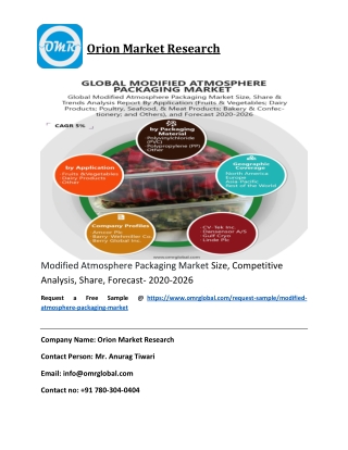 Modified Atmosphere Packaging Market Size, Competitive Analysis, Share, Forecast- 2020-2026