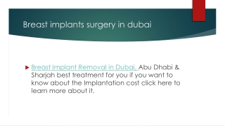 Breast Implant Surgery in dubai