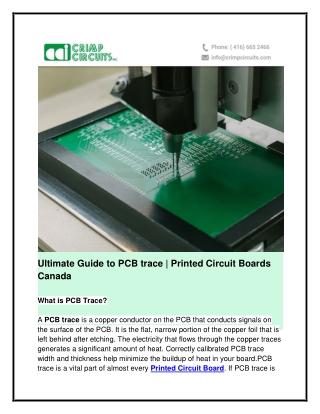 Ultimate Guide to PCB trace | Printed Circuit Boards Canada